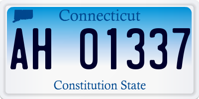 CT license plate AH01337