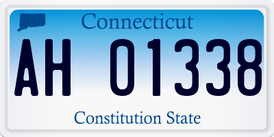 CT license plate AH01338