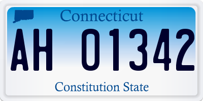 CT license plate AH01342
