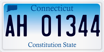 CT license plate AH01344