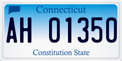CT license plate AH01350