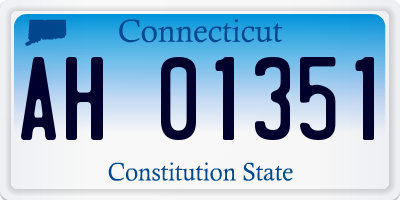CT license plate AH01351