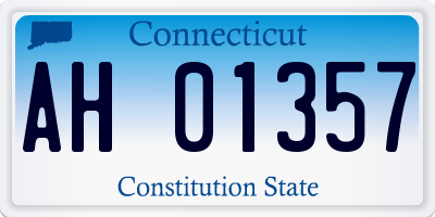 CT license plate AH01357