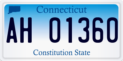 CT license plate AH01360
