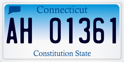 CT license plate AH01361
