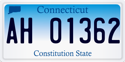 CT license plate AH01362