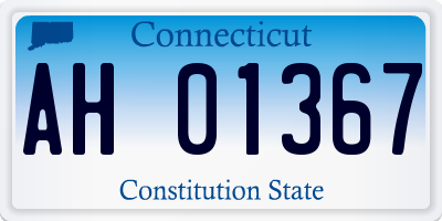 CT license plate AH01367