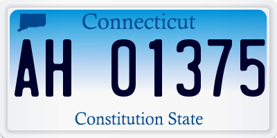 CT license plate AH01375