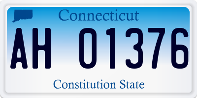 CT license plate AH01376