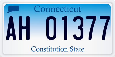 CT license plate AH01377