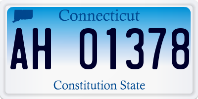 CT license plate AH01378