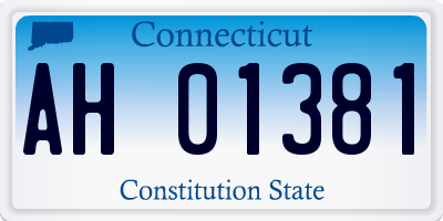 CT license plate AH01381