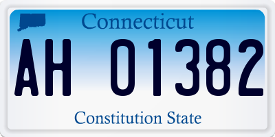 CT license plate AH01382