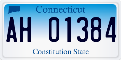 CT license plate AH01384