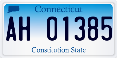 CT license plate AH01385
