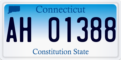 CT license plate AH01388