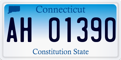 CT license plate AH01390