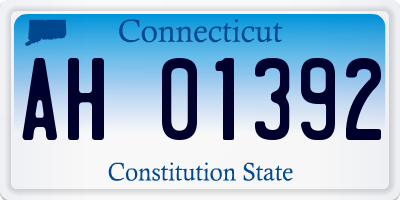CT license plate AH01392
