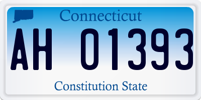 CT license plate AH01393