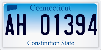 CT license plate AH01394