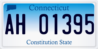 CT license plate AH01395
