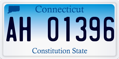 CT license plate AH01396