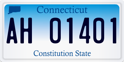 CT license plate AH01401