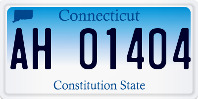 CT license plate AH01404