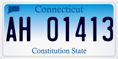 CT license plate AH01413
