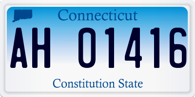 CT license plate AH01416