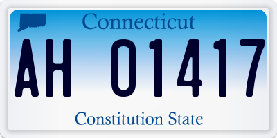 CT license plate AH01417