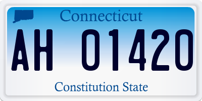 CT license plate AH01420