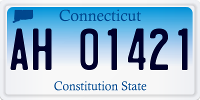 CT license plate AH01421