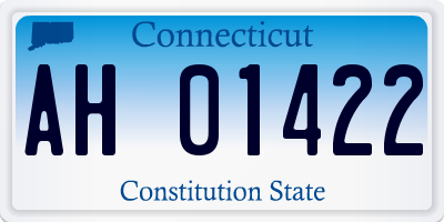 CT license plate AH01422