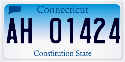 CT license plate AH01424