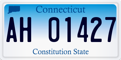 CT license plate AH01427