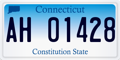 CT license plate AH01428