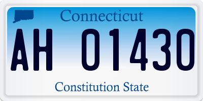 CT license plate AH01430