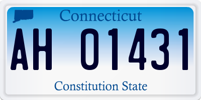 CT license plate AH01431