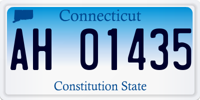 CT license plate AH01435