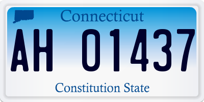 CT license plate AH01437