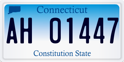 CT license plate AH01447