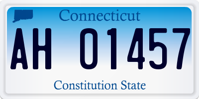 CT license plate AH01457