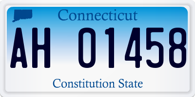 CT license plate AH01458