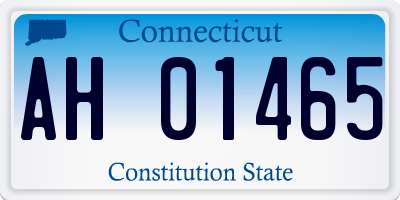 CT license plate AH01465