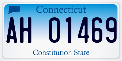 CT license plate AH01469