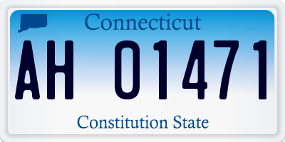 CT license plate AH01471