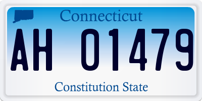 CT license plate AH01479