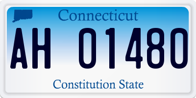 CT license plate AH01480