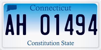 CT license plate AH01494
